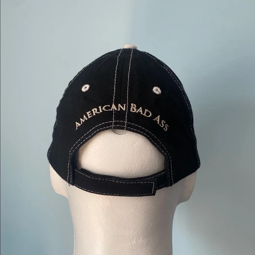Kid Rock “American Bad Ass” Black Hat With White Stitching And Embroidered Logo - Picture 4 of 11